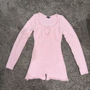 Pink Long Sleeve Romper